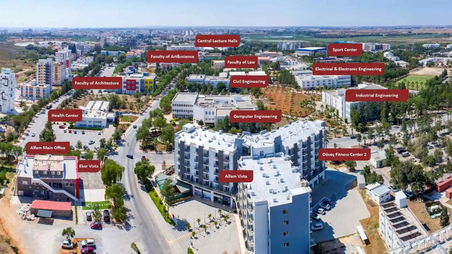 DAÜ kampüsü kuş bakışı görünüm